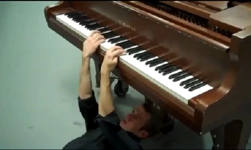 Thanh niên chơi đàn kỳ quái