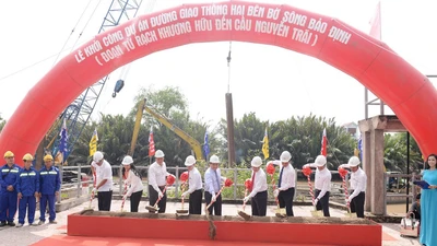 Đồng Tháp khởi công đường đôi bờ sông Bảo Định vốn 2.000 tỷ đồng
