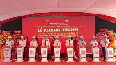 Vĩnh Long khánh thành hồ chứa nước ngọt 1.330 tỷ đồng ven sông Láng Thé