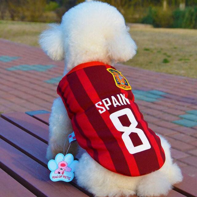 4. Áo World Cup dành cho thú cưng Điểm độc lạ trong các dịch vụ hốt bạc mùa World Cup 2018 này chính là kinh doanh áo bóng đá dành cho thú cưng. Ảnh: FB Đặng Ngọc Huy.
