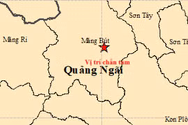 Liên tiếp 2 trận động đất mạnh 4,5 và 3 độ ở Quảng Ngãi sáng 11/9