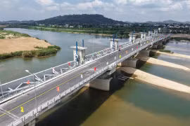 Đập dâng hạ lưu sông Trà Khúc sắp đi vào vận hành thử nghiệm