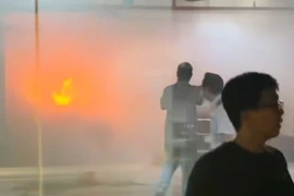 Xe BMW bốc cháy trong hầm trung tâm thương mại ở TP HCM