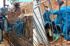 Thi công tường chắn sạt lở ở Quảng Ngãi, một công nhân bị đất đè tử vong