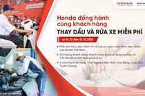 Honda kiểm tra và miễn phí thay dầu cho xe hư hại do mưa lũ 