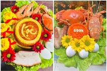 Mâm cỗ vài trăm ngàn đồng 'lên kệ' phục vụ ngày vía Thần Tài