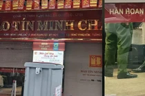 Hà Nội: Nhiều cảnh sát xuất hiện tại cửa hàng vàng Bảo Tín Minh Châu