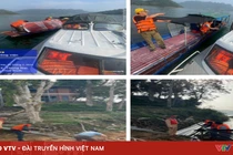 Cứu hộ thành công thuyền chở vật liệu xây dựng gặp sự cố trên sông Đà
