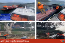 Cứu hộ thành công thuyền chở vật liệu xây dựng gặp sự cố trên sông Đà