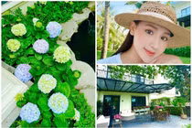 Biệt thự ngập hoa đẹp mê mẩn của "sao nữ giàu nhất miền Bắc"