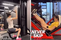 Chăm tập gym, hot girl Tăng Mỹ Hàn body vẫn vạn người mê