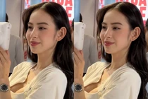 Hương Liên lộ diện ngoài đời sau đám hỏi với chồng thiếu gia