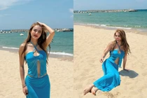 Em gái Lê Công Vinh khoe dáng gợi cảm trong chuyến đi biển