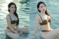 "Hot girl phòng gym" Trang Lê tự tin diện bikini sau sinh
