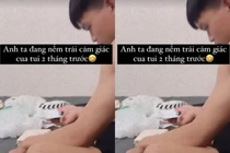 Khoảnh khắc Hồ Văn Cường cặm cụi ngồi viết thiệp cưới