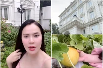Vườn rau tốt um trong biệt thự đồ sộ của Hoa hậu Phương Lê