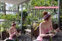 Hé lộ căn nhà ngập sắc xanh của mẹ đơn thân Elly Trần