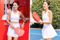 Misoa Kim Anh tươi tắn, tràn đầy năng lượng trên sân Pickleball