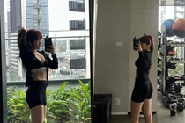 Bảo Hân Helia khoe body "vạn người mê" tại phòng gym