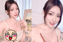 Mặc tạp dề vẽ tranh, hot girl Trung Quốc gây bão mạng