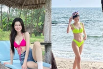 Gái xinh Đỗ Yên Đan khoe body cực nét khi diện bikini ở biển