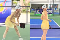 "Nữ hoàng nội y" Ngọc Trinh khoe vóc dáng thể thao trên sân Pickleball