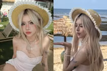 TikToker Ciin gây sốt với loạt ảnh áo tắm liền thân đầy quyến rũ