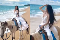 Võ Ngọc Trân khoe bộ ảnh cưỡi ngựa cực "chữa lành"