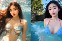 Đu trend "tiên cá" muộn, nàng hot girl vẫn có triệu "mắt xem"