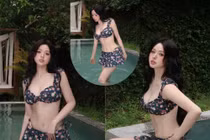 "Phú bà" Tâm Tít tạo dáng bên hồ bơi khoe vóc dáng điểm 10