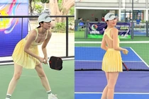 "Nữ hoàng nội y" Ngọc Trinh khoe vóc dáng thể thao trên sân Pickleball