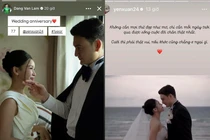 Vợ chồng thủ môn Đặng Văn Lâm kỷ niệm ngày cưới