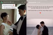Vợ chồng thủ môn Đặng Văn Lâm kỷ niệm ngày cưới