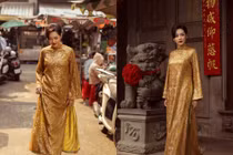 Vũ Thanh Quỳnh thả dáng áo dài lấp lánh đậm văn hóa Á Đông