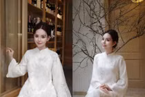 Hot girl Chu Mạc Thúy Quỳnh hóa nàng thơ dịu dàng trong tà áo dài trắng