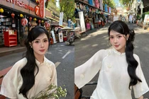 Quỳnh Alee nhập cuộc đua diện áo dài, khoe nhan sắc ngọt ngào đón Tết