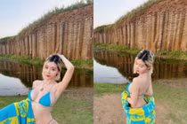 Bộ ảnh tắm biển táo bạo của DJ Soda giữa mùa đông lạnh giá