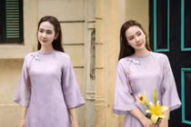 Huyền Lizzie dịu dàng xuống phố với tà áo dài, vẻ đẹp nền nã đầy cuốn hút