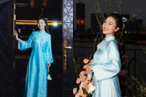 “Boxing girl” Khả Ngân dịu dàng bước vào “đường đua áo dài” đón Tết