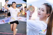 Con gái chưởng môn phái Vịnh Xuân khoe vẻ đẹp săn chắc khi tham gia giải chạy