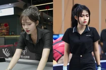 Xếp bàn bi-a, gái xinh bỗng trở thành tâm điểm chú ý của netizen