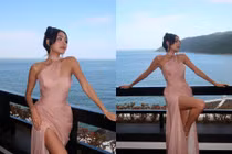 Á hậu Hoàn Vũ Việt Nam 2022 Thảo Nhi Lê khoe đôi chân dài “chuẩn kiếm nhật” 