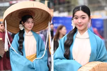 Lọ Lem thể hiện vẻ đẹp trong trẻo tại sự kiện phố đi bộ Hồ Gươm