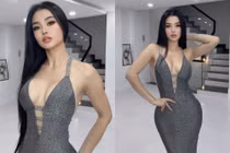 'Hoa hậu ăn chơi' Julia Hồ phô diễn 3 vòng nét căng