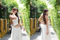 Hot girl pickleball 'em Kim say hi' xuất hiện với phiên bản 'nàng thơ'