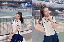 'Búp bê sống' Lilly Luta: Thanh lịch và khỏe khoắn trên sân pickleball