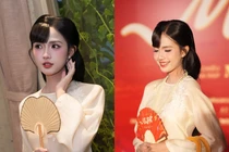 Nữ tiếp viên hàng không Gabriella Bùi dịu dàng trong áo dài