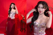 Hot girl TikTok Việt Phương Thoa rạng rỡ, sẵn sàng đón Tết