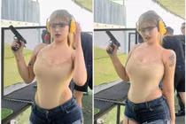 Nữ xạ thủ quyến rũ gây chú ý với thân hình nóng bỏng