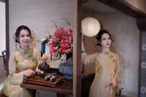 Vợ cầu thủ Quế Ngọc Hải dịu dàng trong tà áo dài, nhan sắc gây thương nhớ